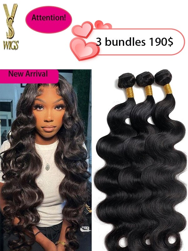 Body Wave  Human Hair Extensions 3pcs total 190$ ,YS449