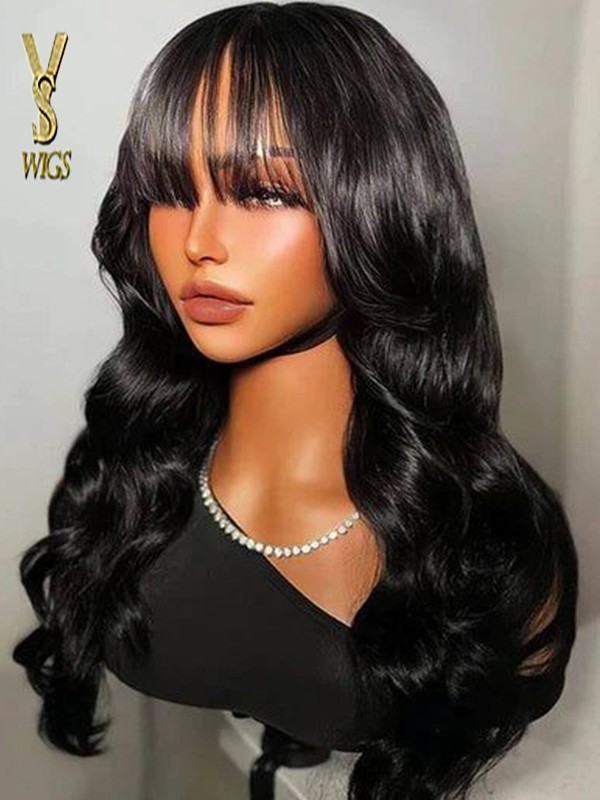 Buy 1 Send 1 Free Body Wave With Bangs 13*6 Lace Front Wigs 180% Density ，YS470
