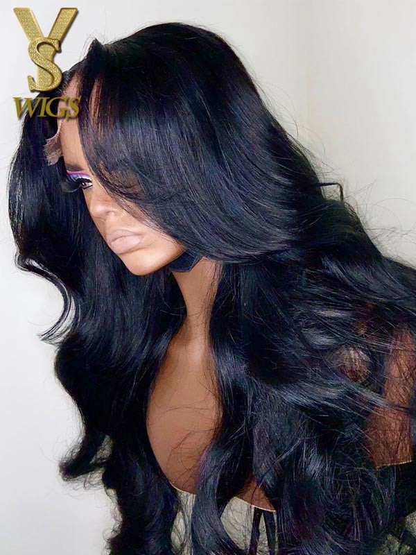 YSwigs Body Wave 13x4 Lace Front Human Hair Wigs Brazilian Remy Ombre Honey Golden Human Hair Wig GX728