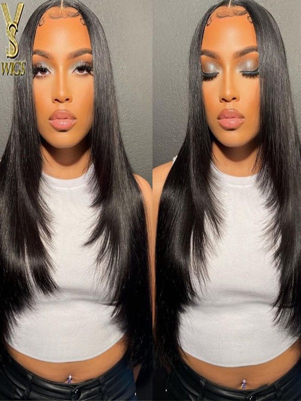 Buy 1 send 1 free wigs layer cut 13*6 Swiss lace wigs ,YS475