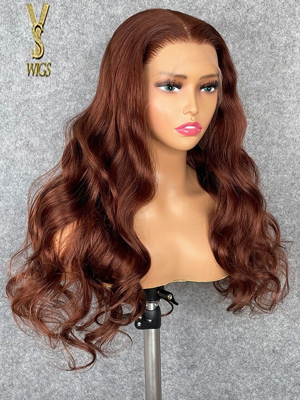 YSWIGS best quality  buautiful brown  HD Lace Human Hair Lace Front Wig ,LX08