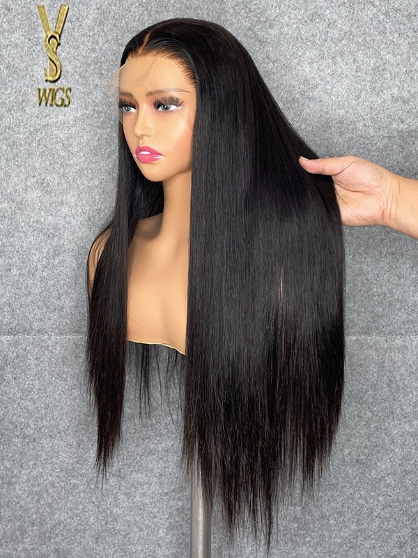 YSwigs Pre Plucked Undetectable HD lace Human Hair 13*4 lace front wig high-end wig raw materials, GX002