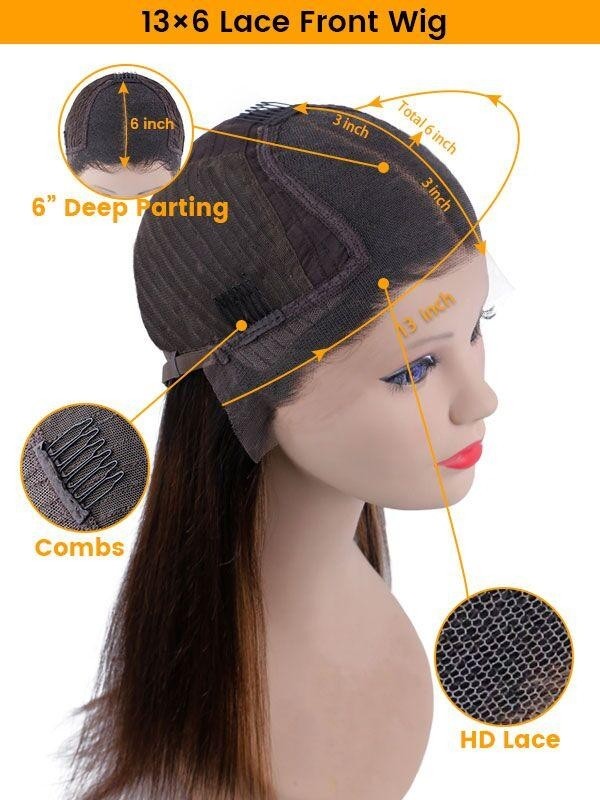 YSwigs Body Wave Wig 13x6  HD Lace Front Human Hair Wigs for Women YS006