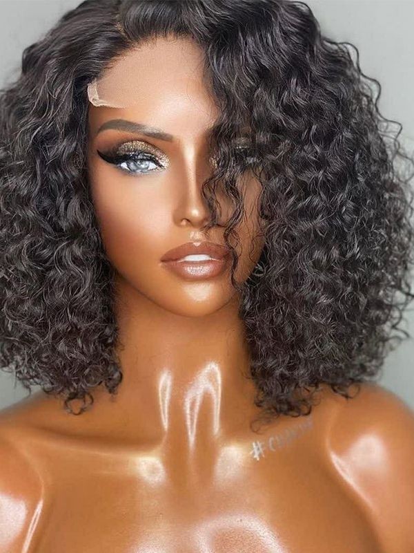 YSwigs 13x4 HD Lace Front Deep Curly Brazilian Human Hair Skin Melt Invisible HD Lace