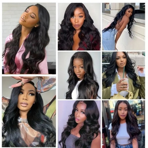 YSwigs Brazilian Virgin Body Wave Hair 3 Bundles+1 5x5 Hair Closure Human Hair  HXQ333