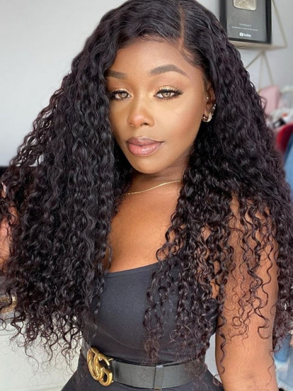 YSwigs Pre Plucked Brazilian Undetectable Dream HD Lace Human Hair Kinky Curly 13x6 Lace Front Wigs GX110