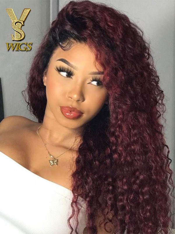 Wig Trend 2023 Ombre Curly Lace Front Wig Human Hair With Dark Roots 13x6 HD Transparent lace frontal Wigs with Baby Hair 150% Density, WT29