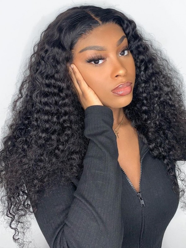 YSwigs Curly Undectable Invisible Lace Glueless HD 13x6 Frontal Human Hair  WD001
