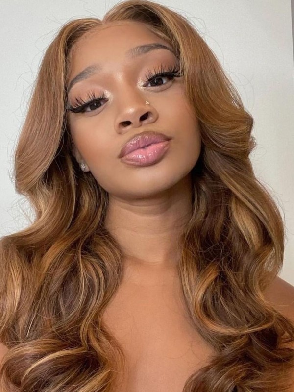 YSwigs Undetectable Dream HD Lace Front Wigs Brown Color Wavy Virgin Brazilian Human Hair WD017