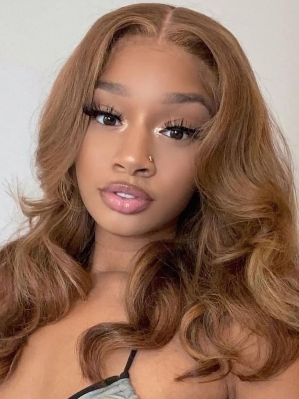 YSwigs Undetectable Dream HD Lace Front Wigs Brown Color Wavy Virgin Brazilian Human Hair WD017