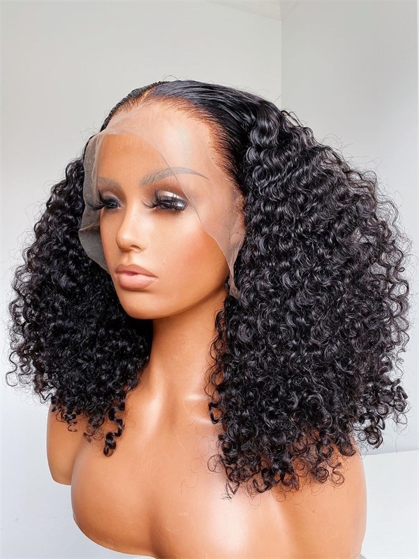 YSwigs Kinky Curly Wig 13x6 Curly Lace Front Human Hair Wigs for Women Brazilian HD Lace YS007
