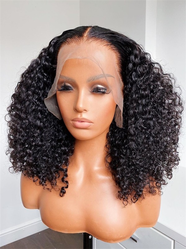 YSwigs Kinky Curly Wig 13x6 Curly Lace Front Human Hair Wigs for Women Brazilian HD Lace YS007