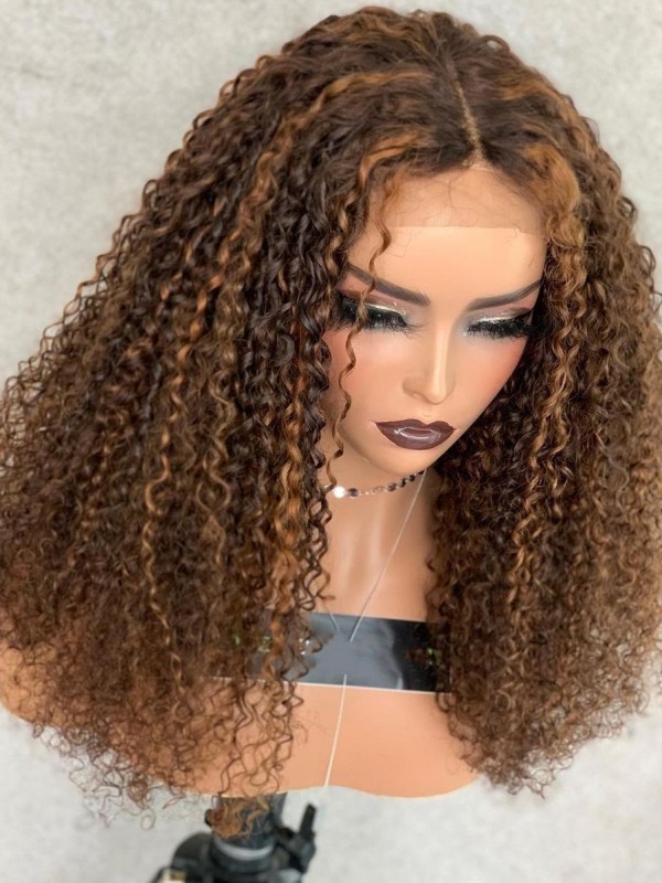 YSwigs 13x6 HD Lace Front Kinky Curly With Baby Hair Brazilian Human Hair Skin Melt Invisible HD Lace
