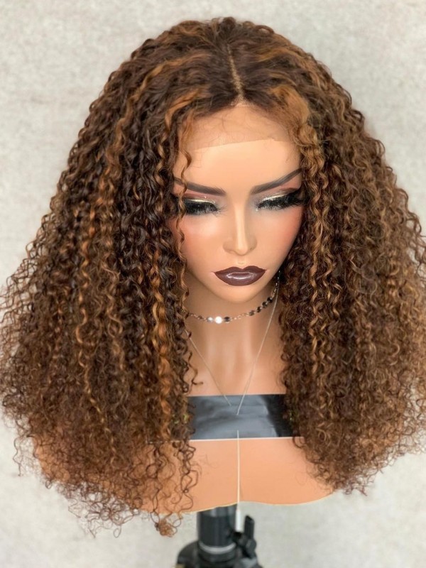 YSwigs 13x6 HD Lace Front Kinky Curly With Baby Hair Brazilian Human Hair Skin Melt Invisible HD Lace