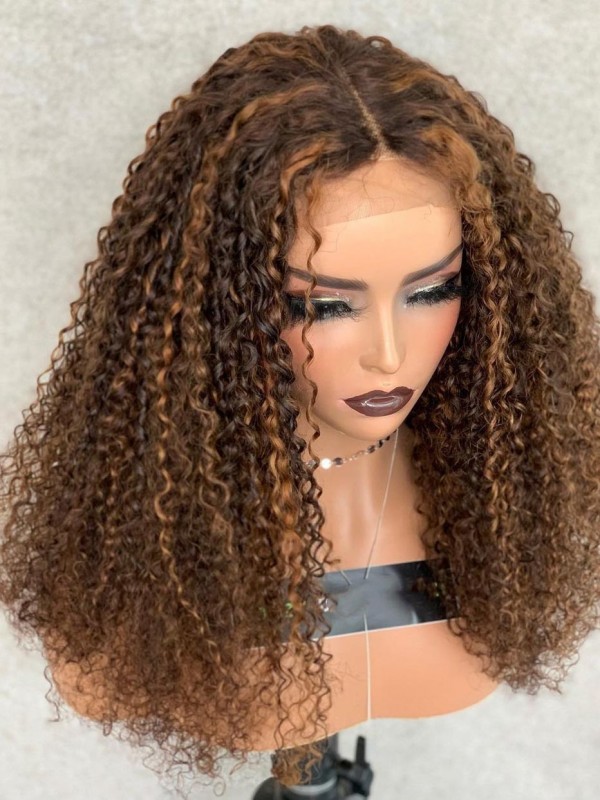 YSwigs 13x6 HD Lace Front Kinky Curly With Baby Hair Brazilian Human Hair Skin Melt Invisible HD Lace
