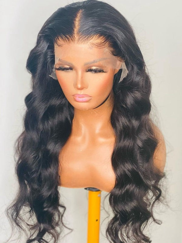 YSWIGS 150% Density Body Wave Transparent & Brown Lace Human Hair Lace Front Wig BT-1