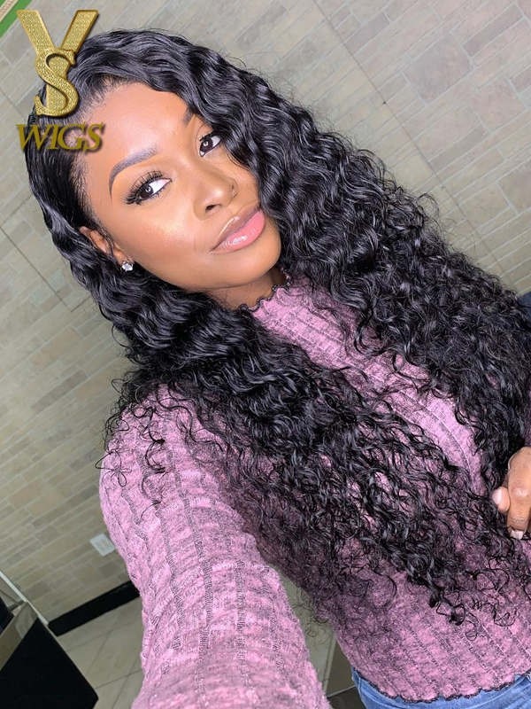 YSwigs Undetectable Dream HD Lace 150% Brazilian Virgin Human Hair Wigs Lace Front Wig Deep Wave Curly For Black Women