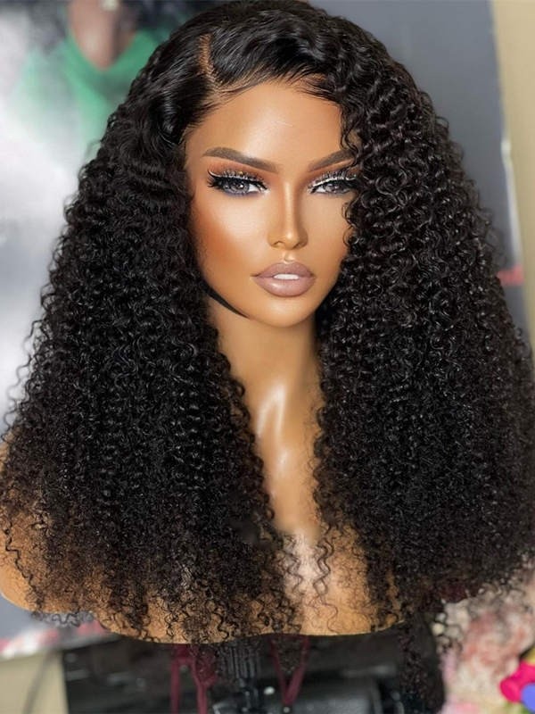 YSwigs 180% Density Undetectable Dream HD lace Virgin Brazilian Human Hair Afro Curly 360 Lace Wigs GX02071