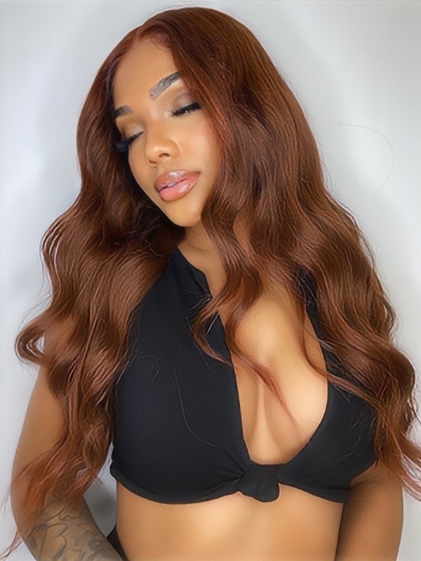 YSwigs 5×5 Undetectable HD Lace Brown Hair Virgin Brazilian Human Hair Wig CLS-10