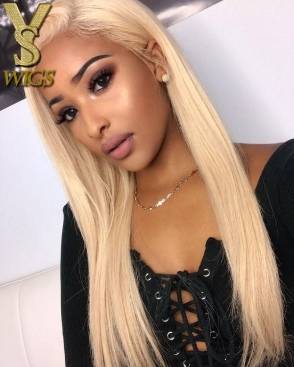 YSwigs #613 Blonde Full Lace Brazilian Virgin Hair Human Hair Wigs With Baby Hair