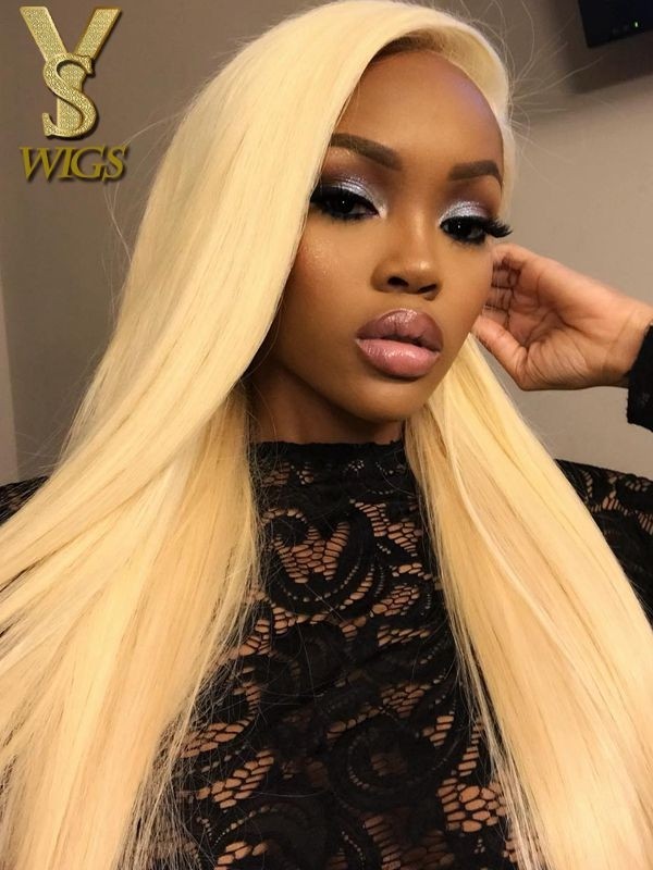 YSwigs #613 Blonde Full Lace Brazilian Virgin Hair Human Hair Wigs With Baby Hair
