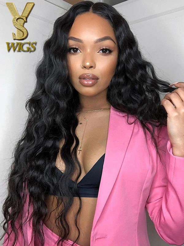 YSwigs Brazilian Loose Wave Full Lace Human Hair Wigs With Baby Hair HXQ228
