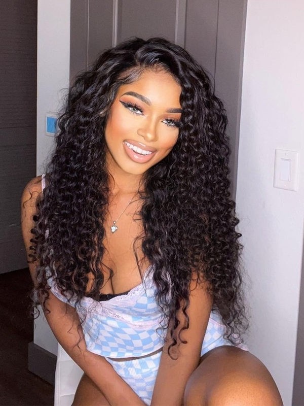 YSwigs Hair HD Lace Front  Wigs Pre Plucked Deep Curly Human Hair Wigs With Baby Hair CLS-22
