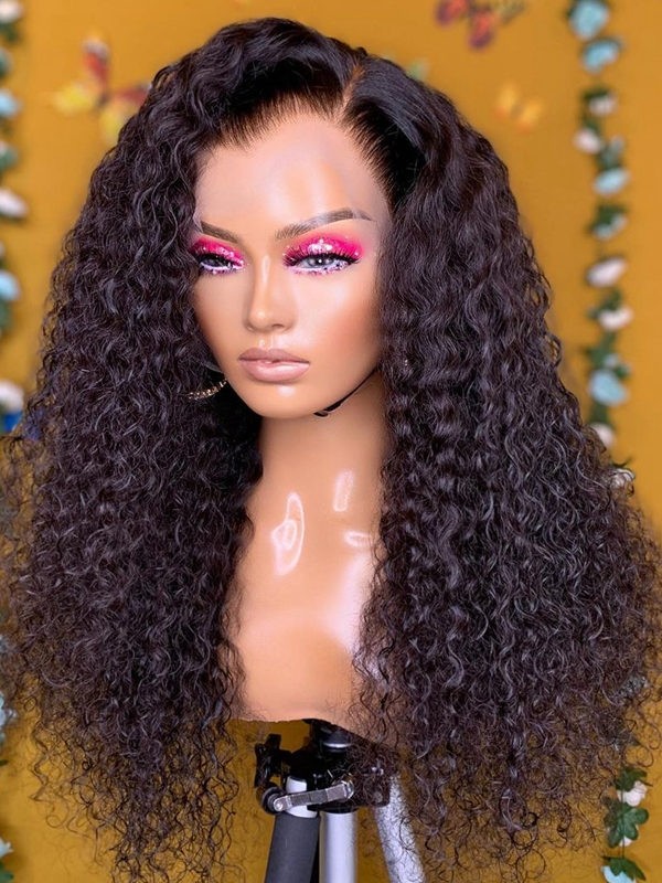 YSwigs Pre Plucked Brazilian Undetectable Dream HD Lace Human Hair Kinky Curly 13x6 Lace Front Wigs GX110