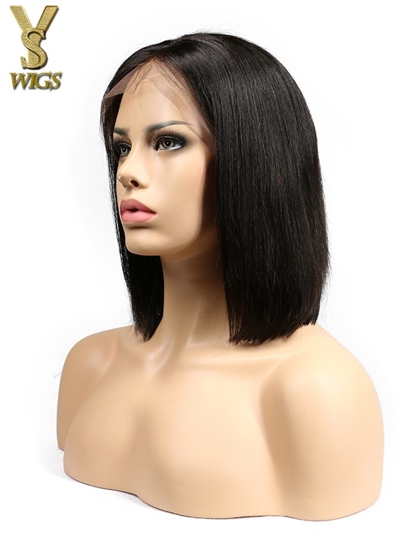 YSwigs Short Bob Wigs Straight Ombre Red 99J Green Blue 13x6 Lace Front Brazilian Human Hair Wigs
