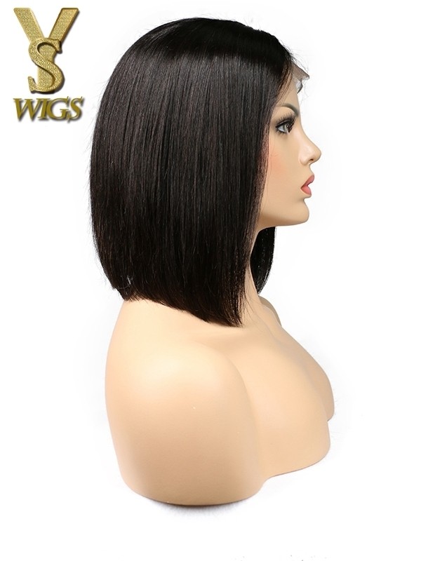 YSwigs Short Bob Wigs Straight Ombre Red 99J Green Blue 13x6 Lace Front Brazilian Human Hair Wigs