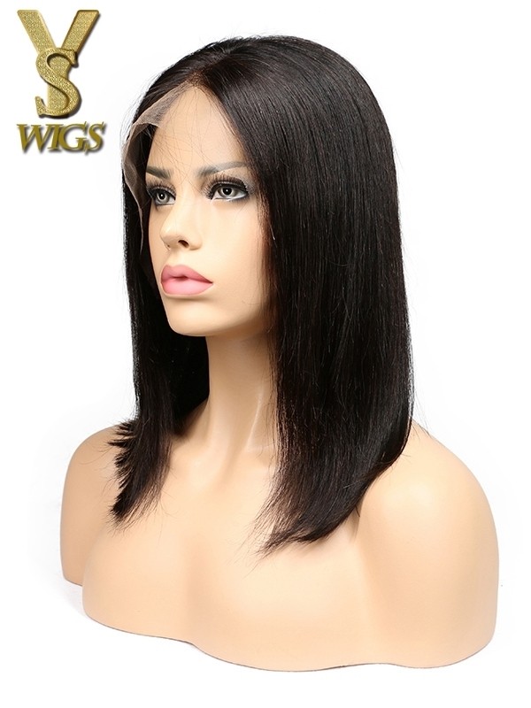 YSwigs Short Bob Wigs Straight Ombre Red 99J Green Blue 13x6 Lace Front Brazilian Human Hair Wigs