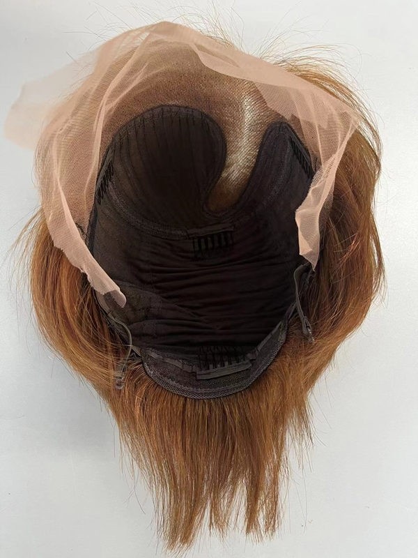 YSwigs Short Human Hair Wigs Pixie Cut Straight Remy Brazilian Hair for Black Women C-part Lace Wig Cheap Wig WW06