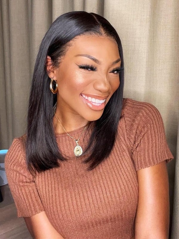 YSwigs Silky Straight Bob Undetectable Dream HD Lace Human Hair 136 Lace Front Wigs