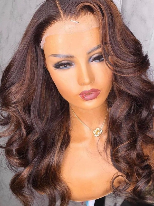 YSwigs Undetectable Dream HD Lace Two Tone Body Wave Human Hair Wigs for Black Women 136 Lace Front Wigs ys614