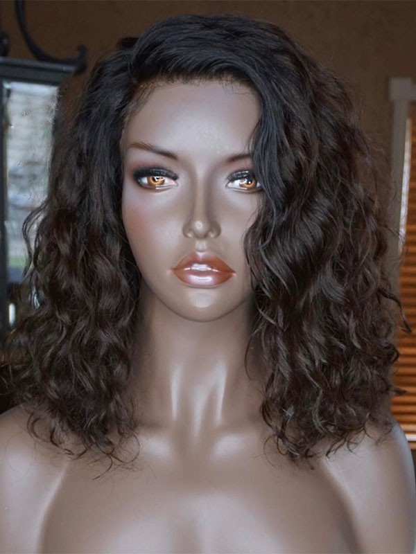 YSWIGS Undetectable HD Lace Short Wave Full Lace Human Hair 13x6 Lace Front Wig